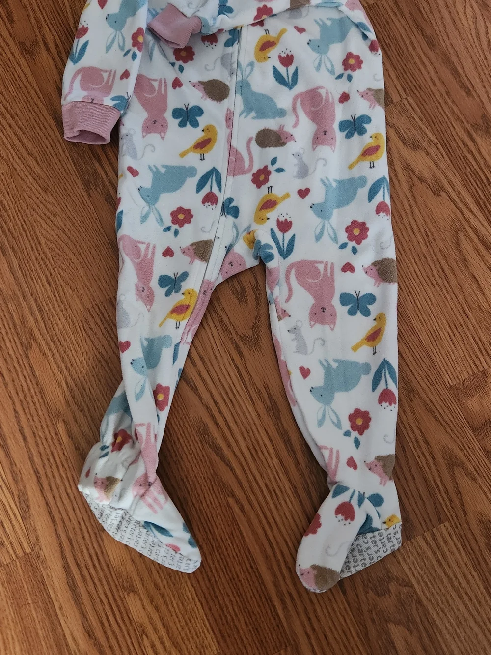 Carter's Pink and Multi-Print Footed One-Piece Bundle Of 3